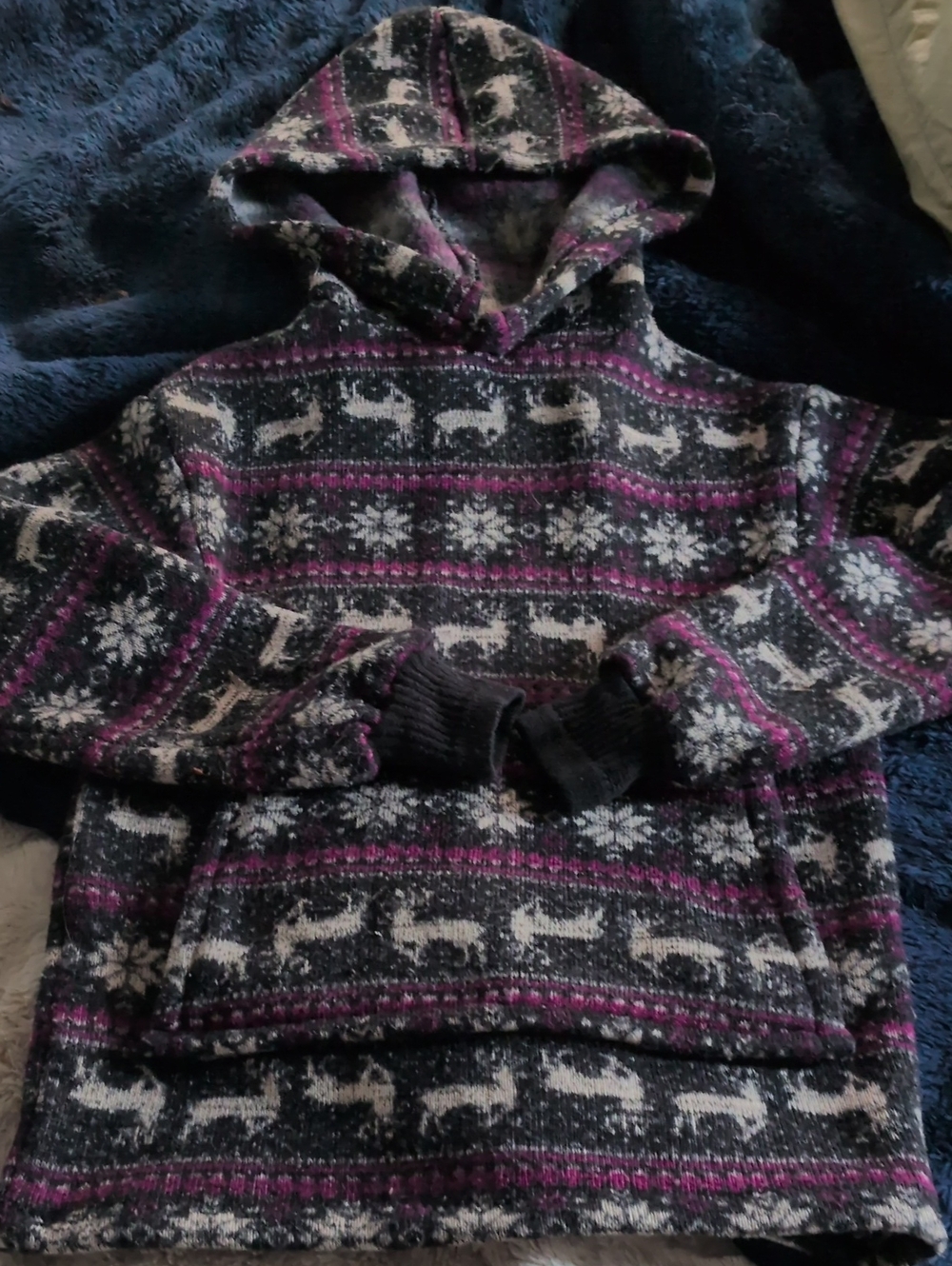 Hooded Pullover Fleecey Christmas Sweater